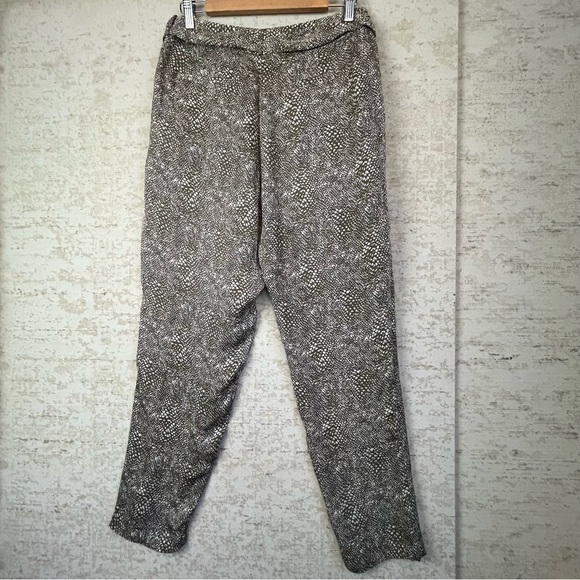 Joie 100% Silk Pants Animal Print Sz 8 Old Money Quiet Luxury Capsule - Picture 11 of 16